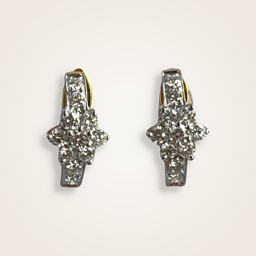 Flower Cluster Huggie Earrings